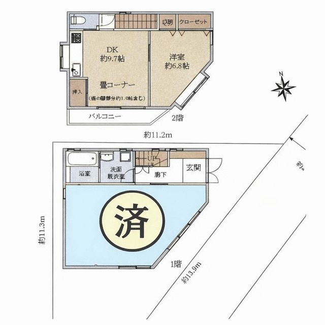 松浪テラスハウス 2F号室 間取り
