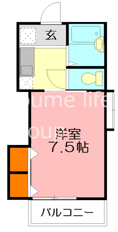そらハウス  201号室 間取り