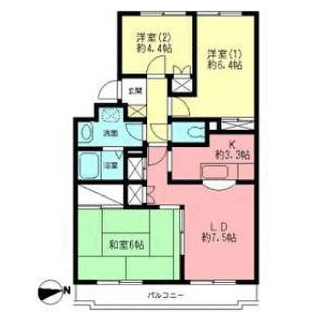 プチフォーレ高森 Ⅱ 303号室 間取り