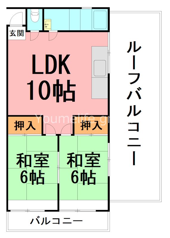 短期貸・内田マンション  301号室 間取り