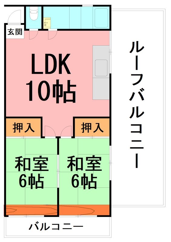 短期貸・内田マンション  301号室 間取り