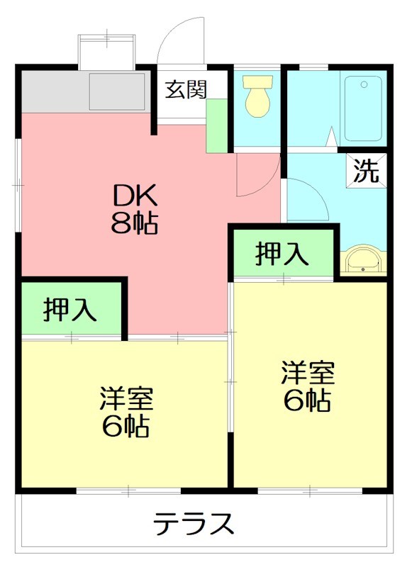 星崎アパート2号棟  222号室 間取り