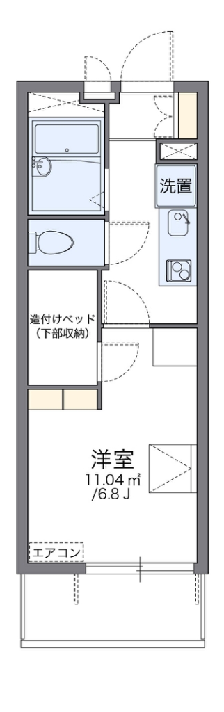 レオパレスエスカリエ青家 303号室 間取り