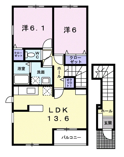 パークサイド湘南Ｂ 201号室 間取り