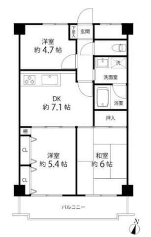 T’s garden藤沢長後 306号室 間取り