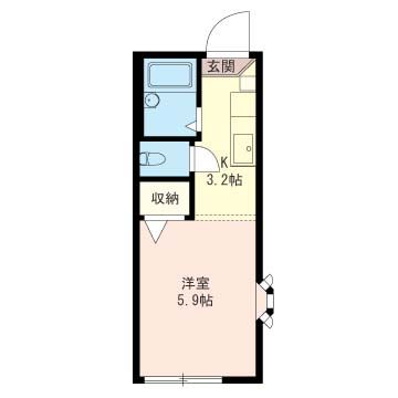 シャングリラ善行 101号室 間取り