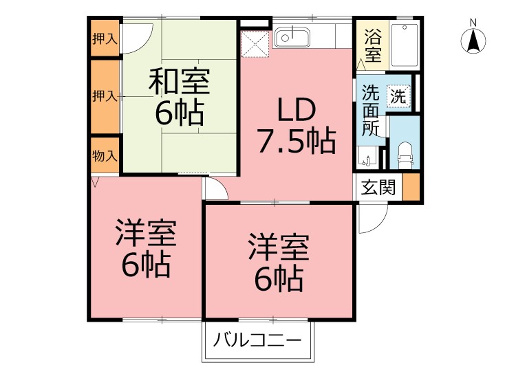 リヴェールⅢ 202号室 間取り
