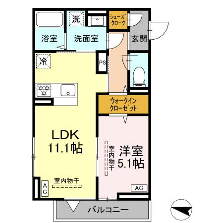 ルドベキア湘南台 201号室 間取り