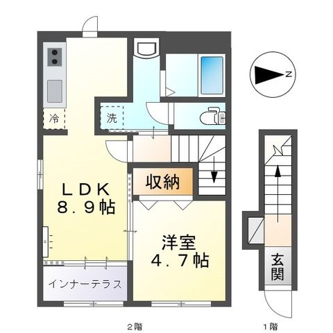 リヴィエール林 201号室 間取り