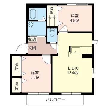 プレザントハイム　Ａ 201号室 間取り