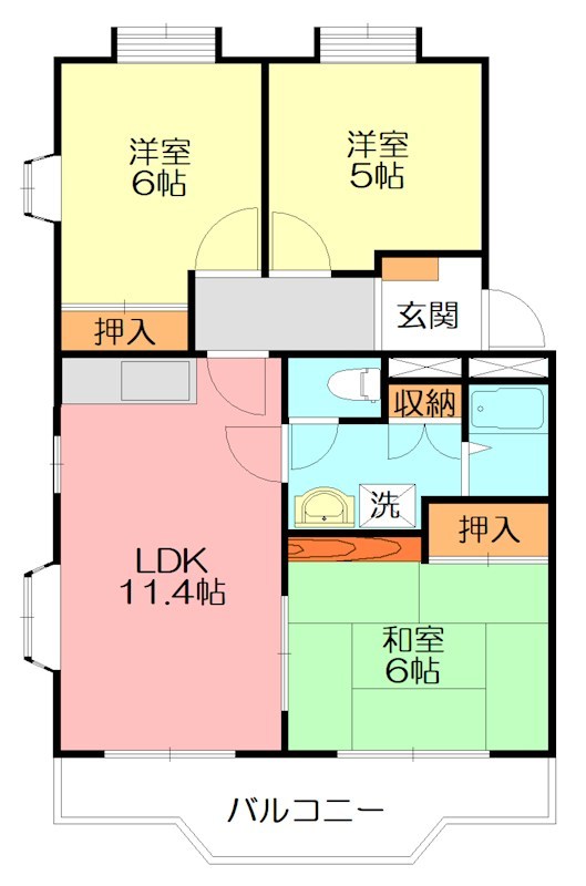 ヴィラハイツ湘南 305号室 間取り