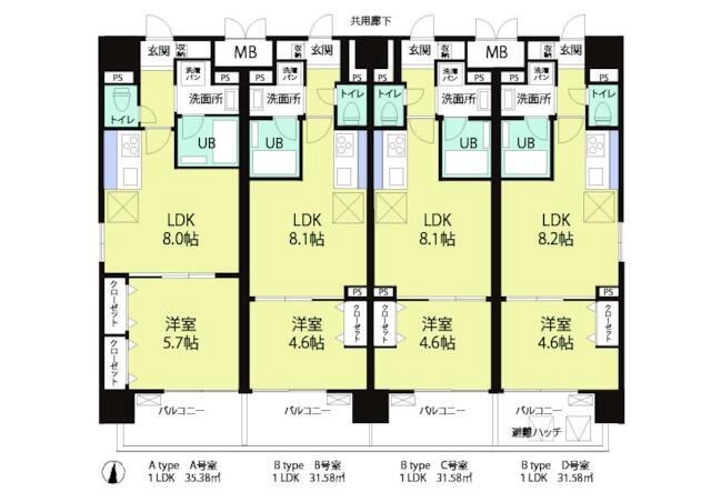 湘南辻堂駅前マンション 間取り