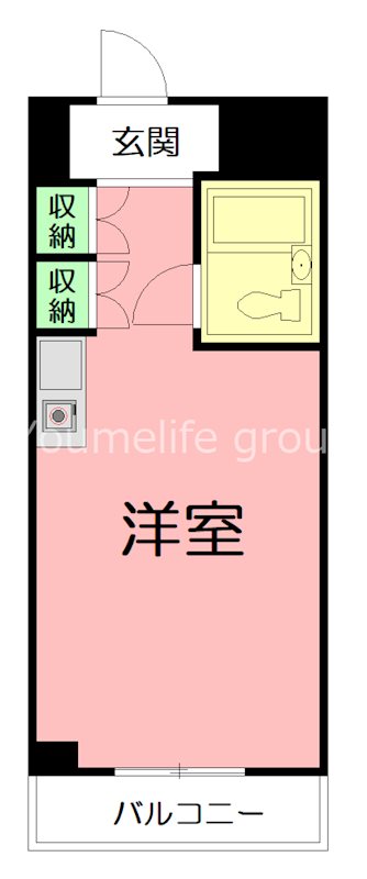 ベルフラワーハイツ伊勢原 609号室 間取り