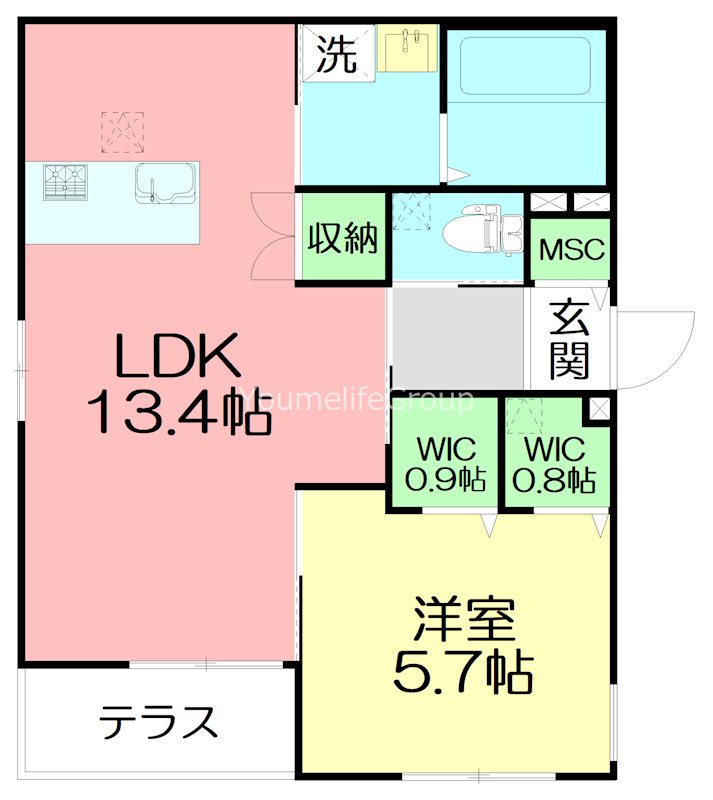 ヘーベルメゾン湘南本町 102号室 間取り