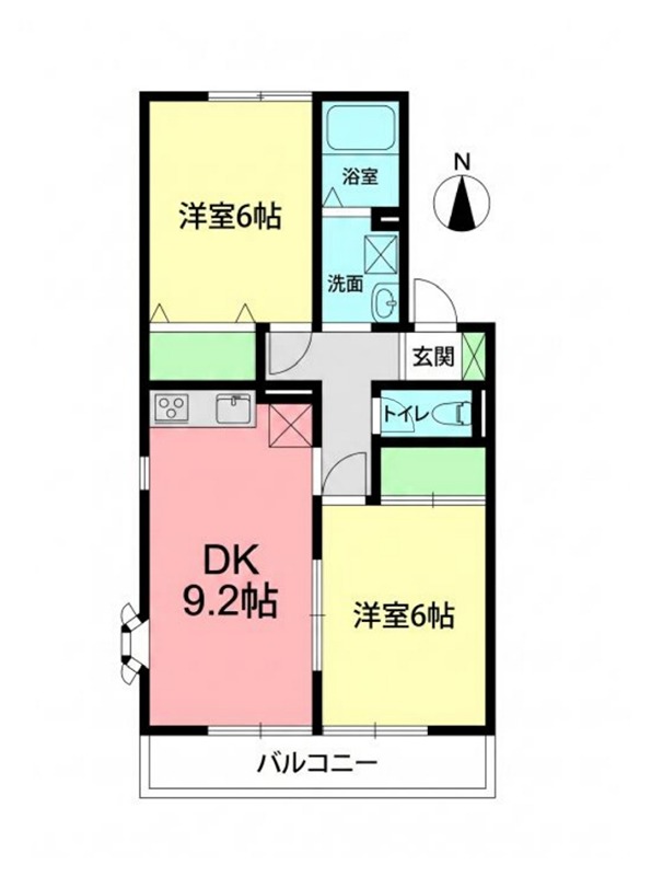 フラワーメゾン 207号室 間取り