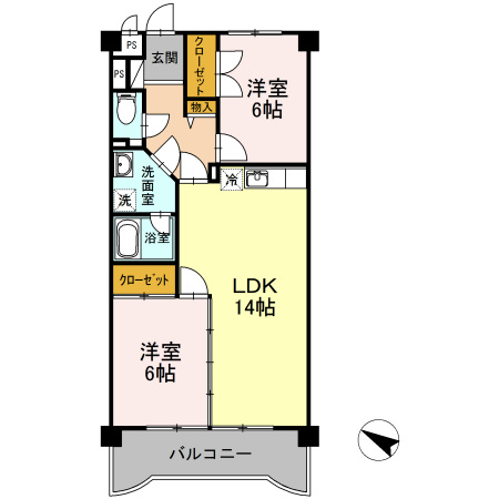 マンションビスタリカ 402号室 間取り