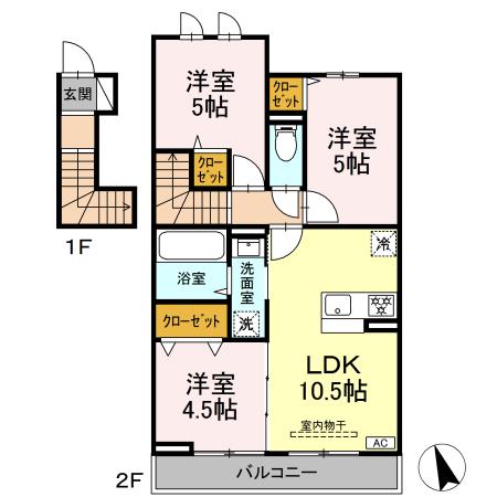 エクラン ウルー湘南N 202号室 間取り