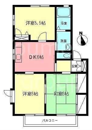 コージーコートＢ 102号室 間取り