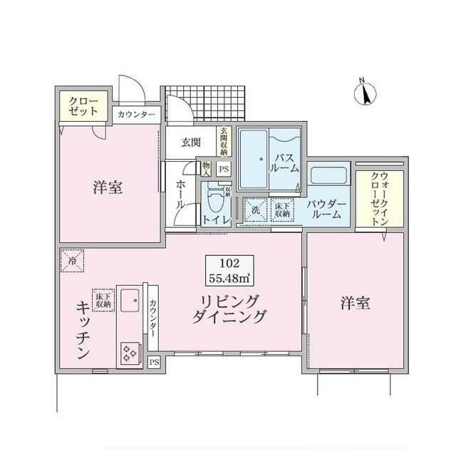 グランセレッソ湘南 102号室 間取り