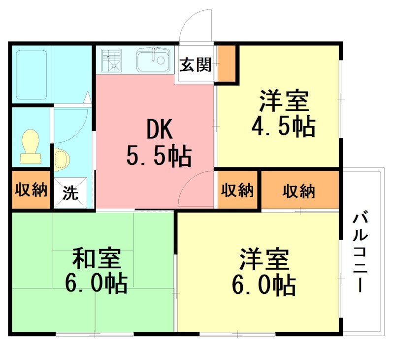 ＹＫハイム 201号室 間取り