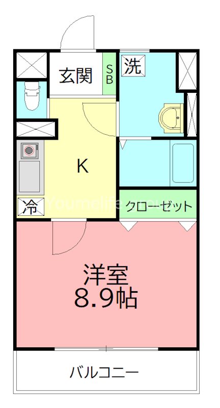 スペースＭ・Ｓ・Ｈ 4F号室 間取り