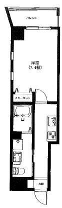 YAMAKI TOWER  401号室 間取り