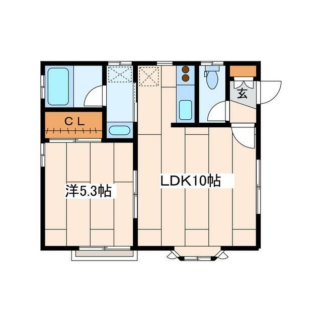 ラーク南 201号室 間取り
