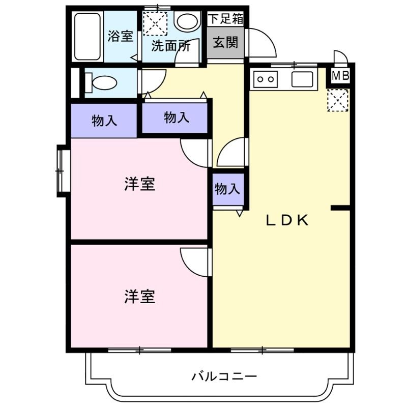 JCマンション 105号室 間取り