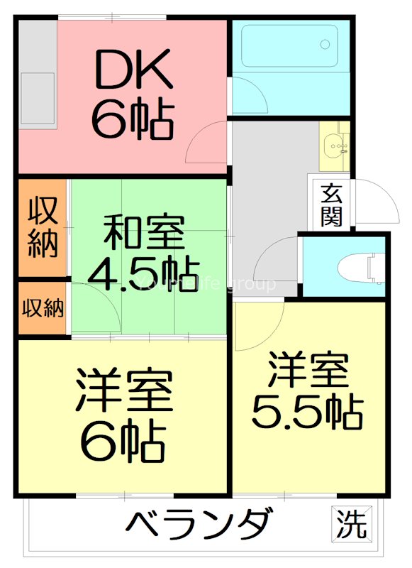 コーポ札場 1-104号室 間取り