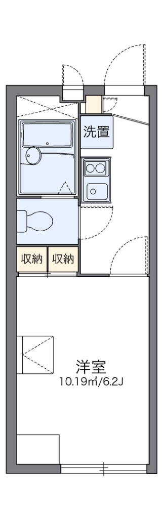 レオパレスマルスンⅡ 103号室 間取り