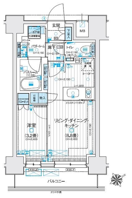 デュオステージ海老名Ⅱ 間取り