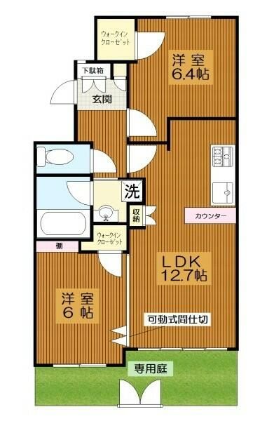 プリティ優彩 103号室 間取り