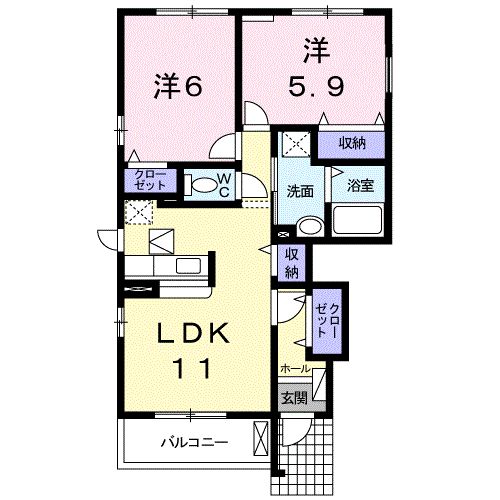 ひまわり 101号室 間取り