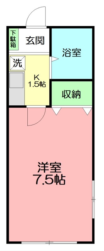 プリンス藤沢 101号室 間取り