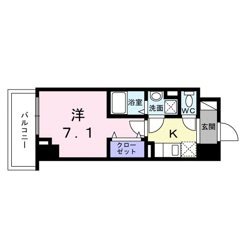 スアヴィス平塚八重咲 103号室 間取り