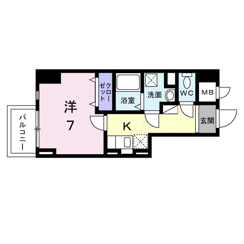 スアヴィス平塚八重咲 206号室 間取り