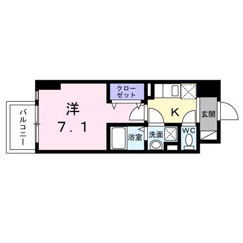 スアヴィス平塚八重咲 104号室 間取り