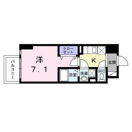 スアヴィス平塚八重咲 204号室 間取り
