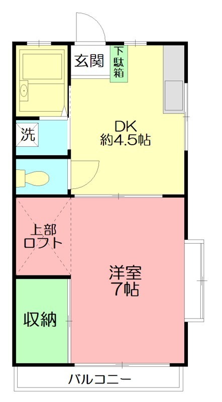 チェリーハイツB 201号室 間取り
