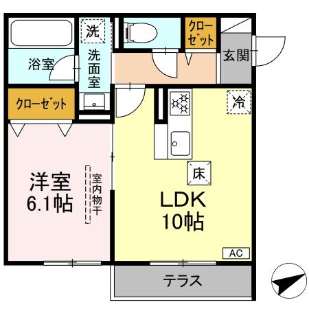 プエンテ 103号室 間取り