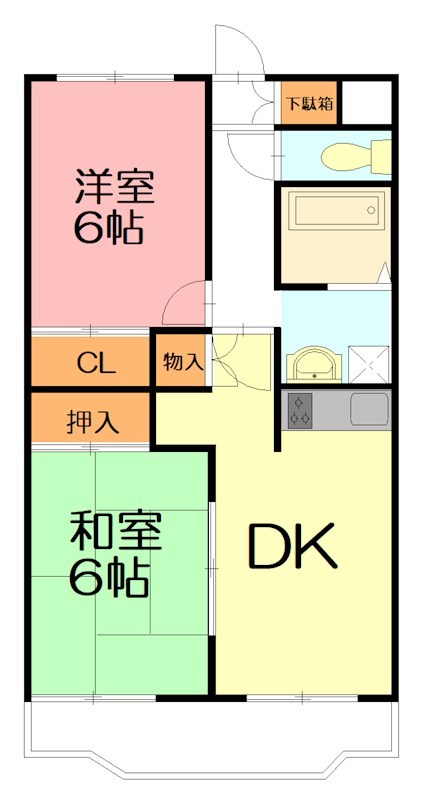 ダンデライアン鵠沼 0105号室 間取り