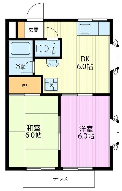 コーポ萩園 101号室 間取り
