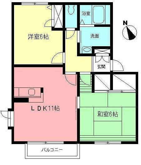 ベルデュールＦⅡ 間取り