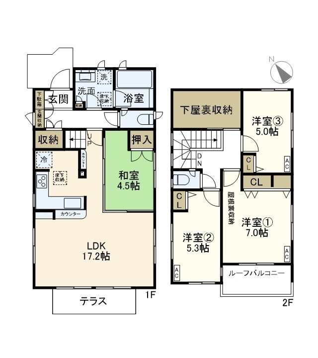 名瀬町貸家 間取り