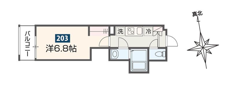 MELDIA高座渋谷Ⅳ 203号室 間取り