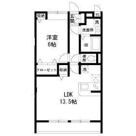 フォレストⅢ 102号室 間取り