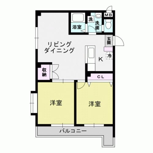 Wealthy長谷 106号室 間取り