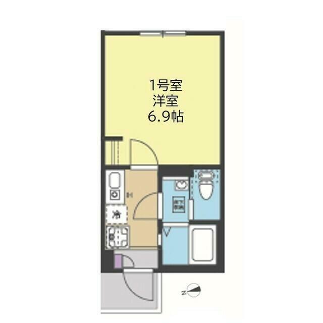 Ｔｈｅ　Ｃｏｖｅ 0201号室 間取り