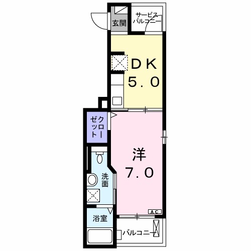 オマージュ 201号室 間取り