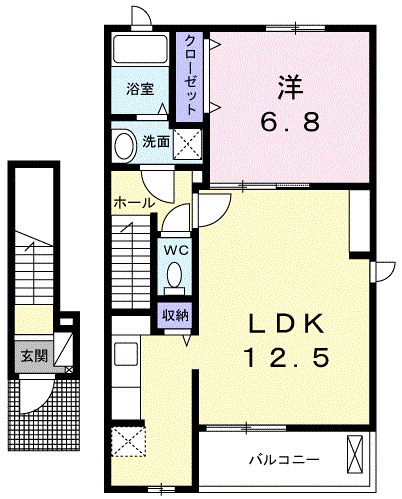 マルス　ソレイユ 202号室 間取り